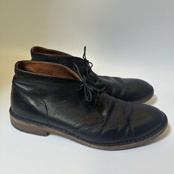 Frye Black Leather Chukka Boots Lace Up Ankle Boots USA Made  display picture 1